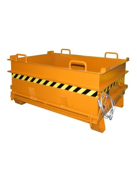 Kippbehälter--Container materialien konstruktion (bearbeitet mit ziegelklemmung), lackiert, orange gelb