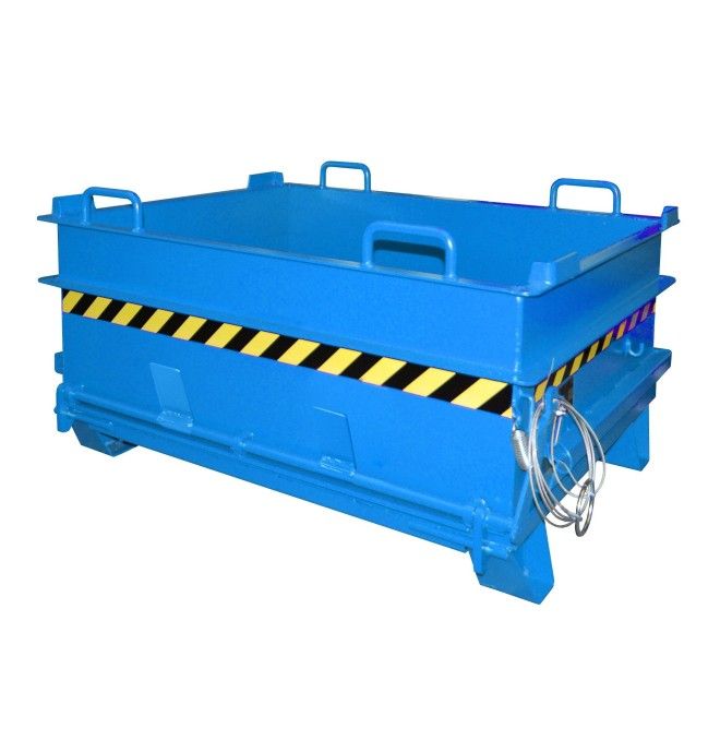 Kippbehälter--Container materialien konstruktion (bearbeitet mit ziegelklammern), lackiert, hellblau