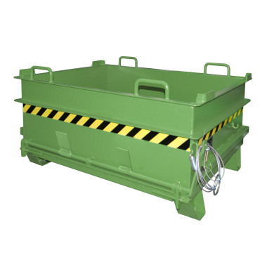 Tilting Container--Container materials construction (acted with brick clamping), painted, green Reseda