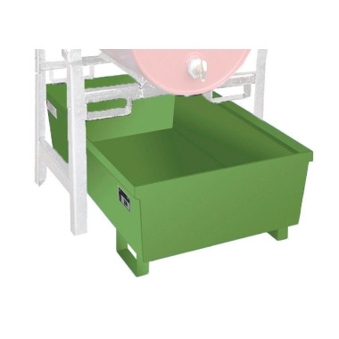 -- Drum shelves, painted, green Reseda