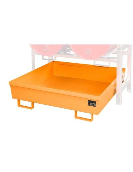 -- Étagères de tambour, peintes, jaune orange