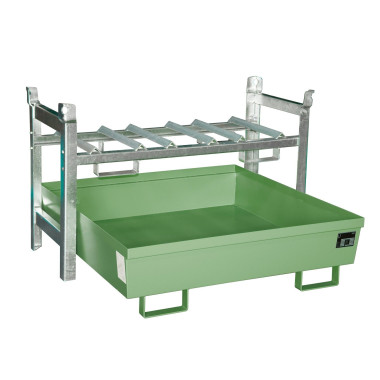 -- Battery shelves, painted, green Reseda
