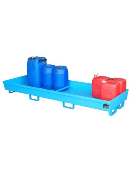 Cubetas de polietileno & metálicas--Bandeja colectora, pintada, Azul claro