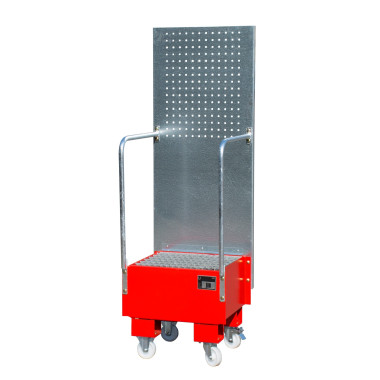 --Mobile band with perforated panel, painted, red fire
