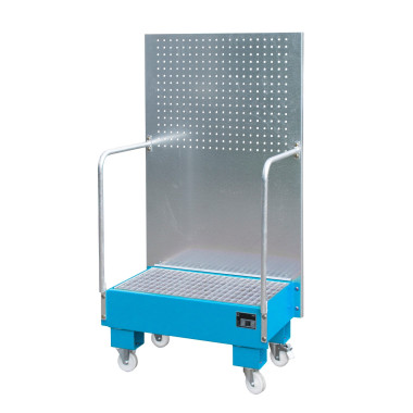 --Mobile band with perforated panel, painted, Light blue