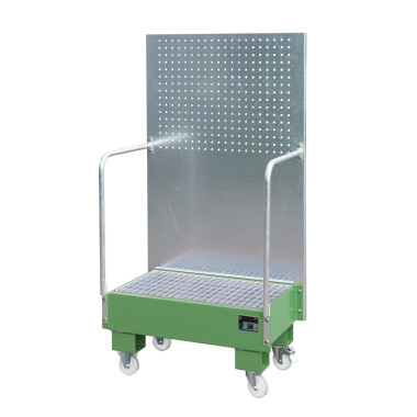 --Mobile band with perforated panel, painted, green Reseda