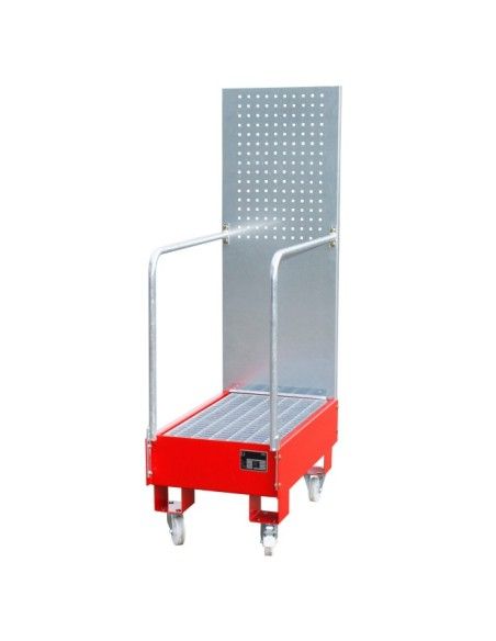--Mobile band with perforated panel, painted, red fire