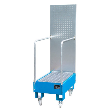 --Mobile band with perforated panel, painted, Light blue