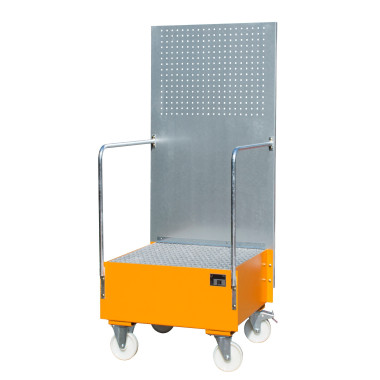 --Mobile band with perforated panel, painted, Orange yellow