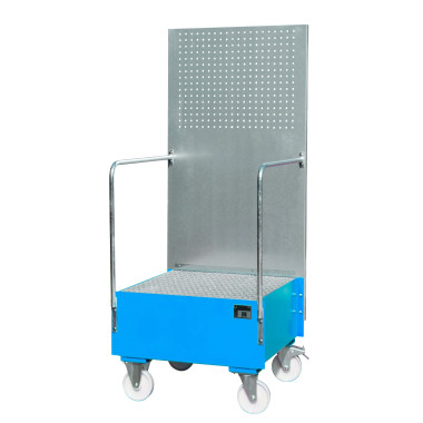 --Mobile band with perforated panel, painted, Light blue