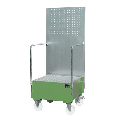 --Mobile band with perforated panel, painted, green Reseda