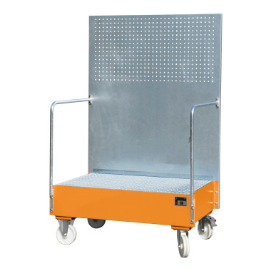 --Mobile band with perforated panel, painted, Orange yellow