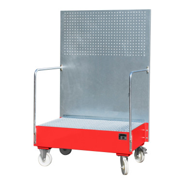 --Mobile band with perforated panel, painted, red fire