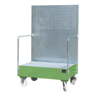 --Mobile band with perforated panel, painted, green Reseda