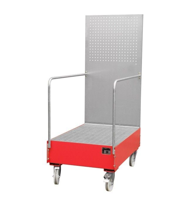 --Mobile band with perforated panel, painted, red fire