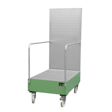 --Mobile band with perforated panel, painted, green Reseda