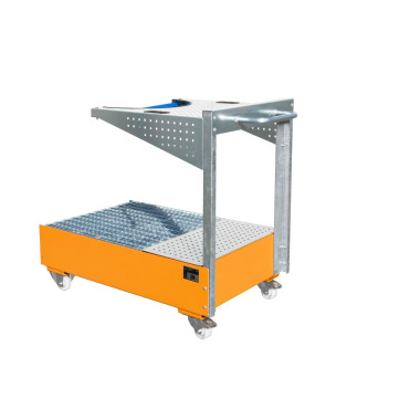 --Mobile band with perforated panel, painted, Orange yellow