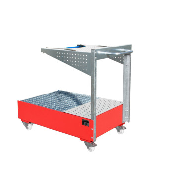 --Mobile band with perforated panel, painted, red fire