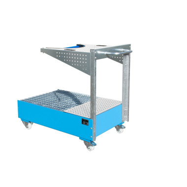 --Mobile band with perforated panel, painted, Light blue