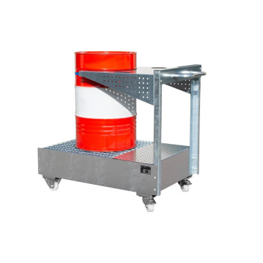 --Mobile sink with perforated panel, hot galvanized