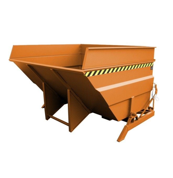 Tilting Container--Container tilting, painted, Orange yellow
