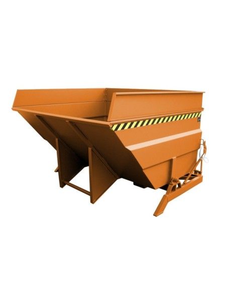 Contenedor basculante, pintado, Amarillo naranja