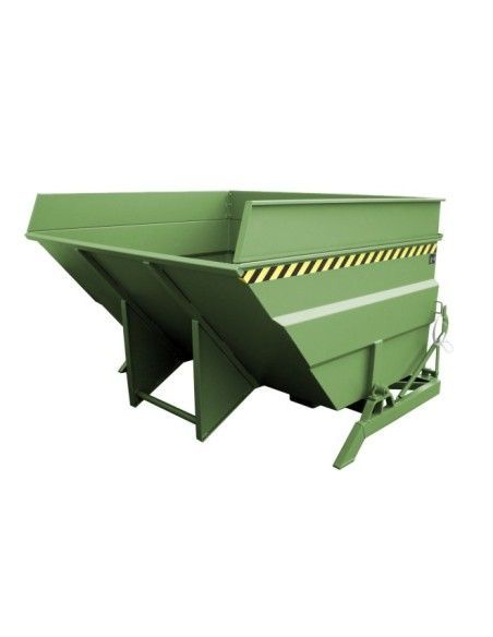 Bacs Basculants--Conteneur tilting, peint, soie verte