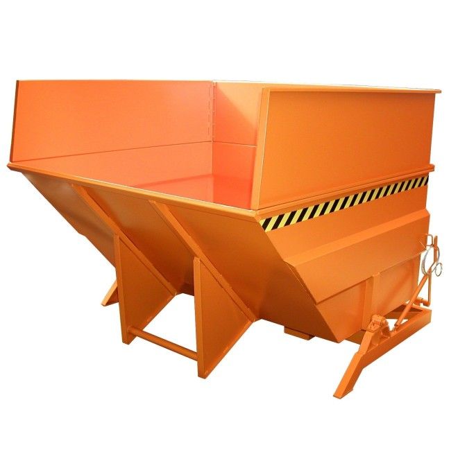 Bacs Basculants--Conteneur tilting, peint, jaune orange