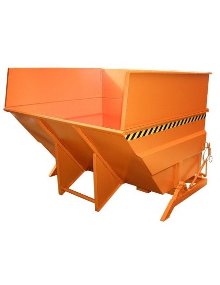 Contenedor basculante, pintado, Amarillo naranja