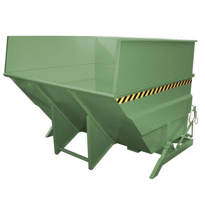 Bacs Basculants--Conteneur tilting, peint, soie verte