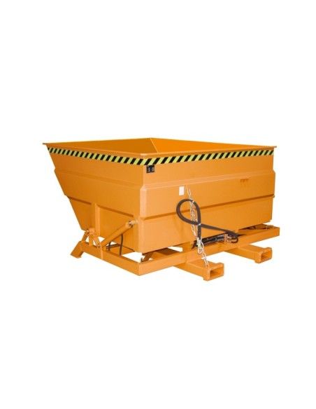 Recipiente Inclinável--Recipiente tilting, pintado, amarelo laranja