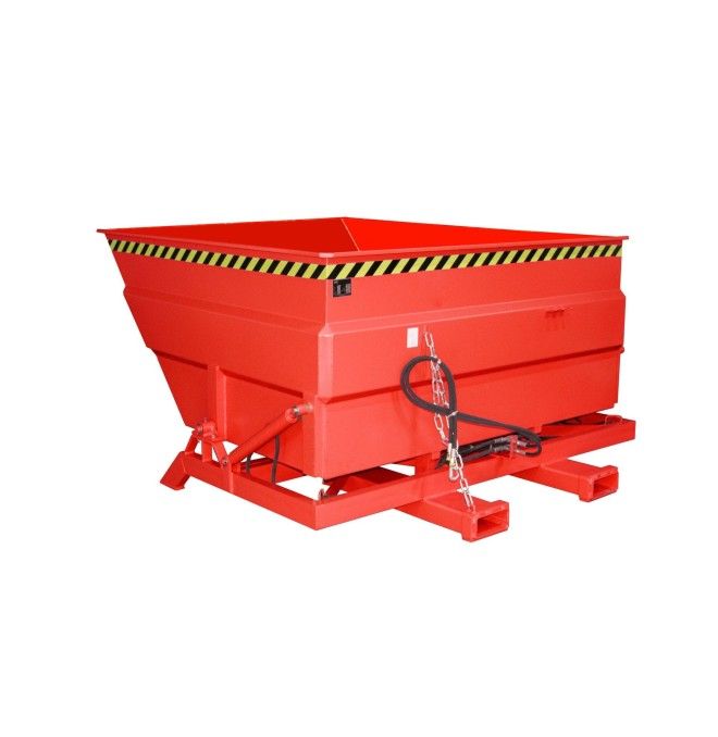 Kippbehälter--Container kippen, lackiert, rotes Feuer