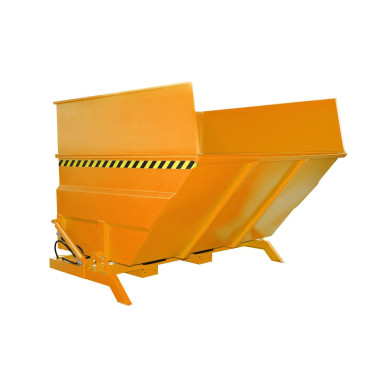 Bacs Basculants--Conteneur tilting, peint, jaune orange