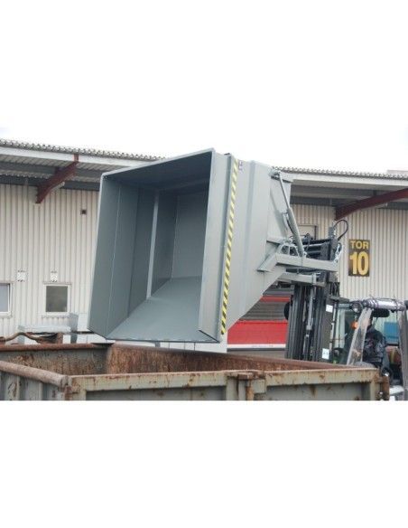 Bacs Basculants--Conteneur tilting, peint, feu rouge