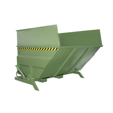 Tilting Container--Container tilting, painted, green silk