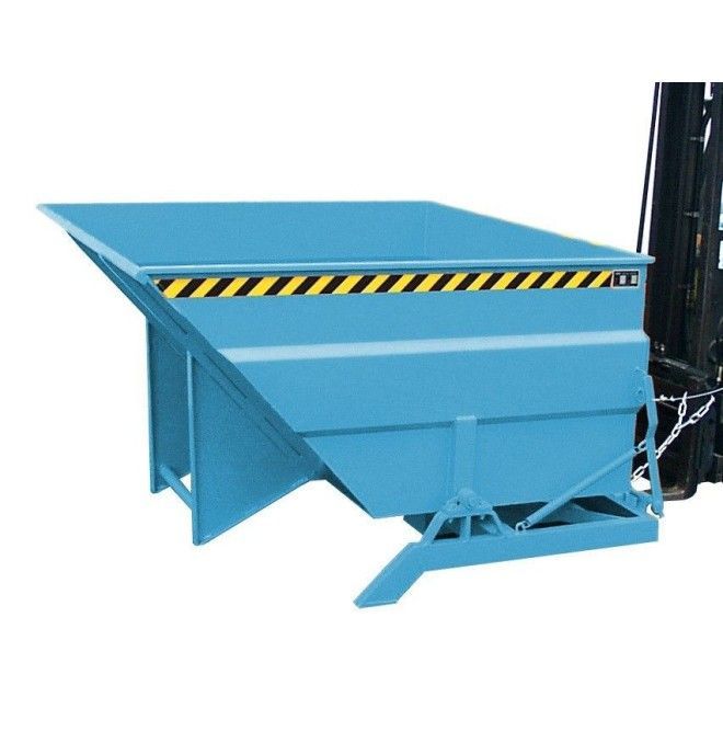 Tilting Container--Container tilting, painted, light blue