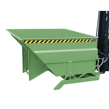 Tilting Container--Container tilting, painted, green silk