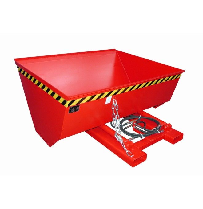 Recipiente Inclinável--Pala, pintado, fogo vermelho