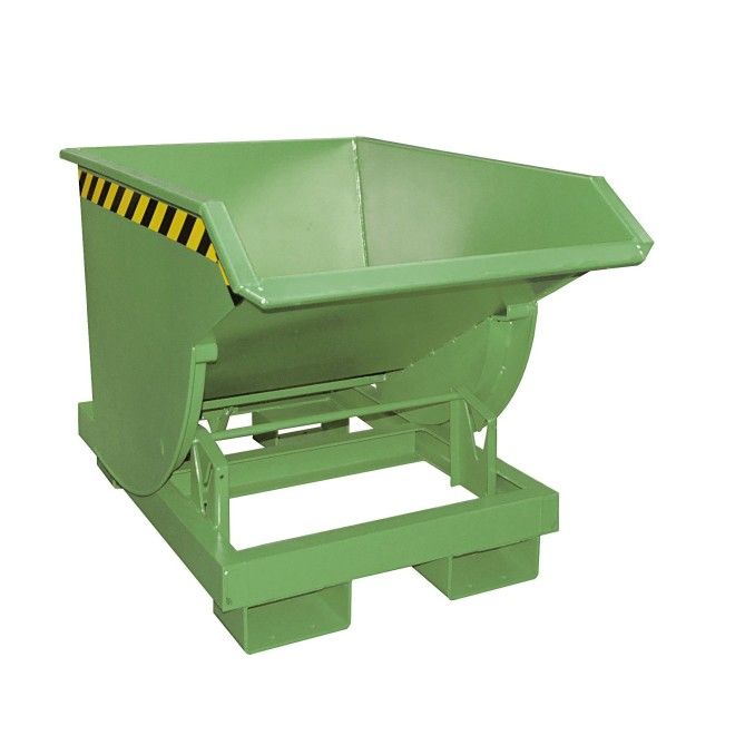 Tilting Container--Container tilting, painted, green silk
