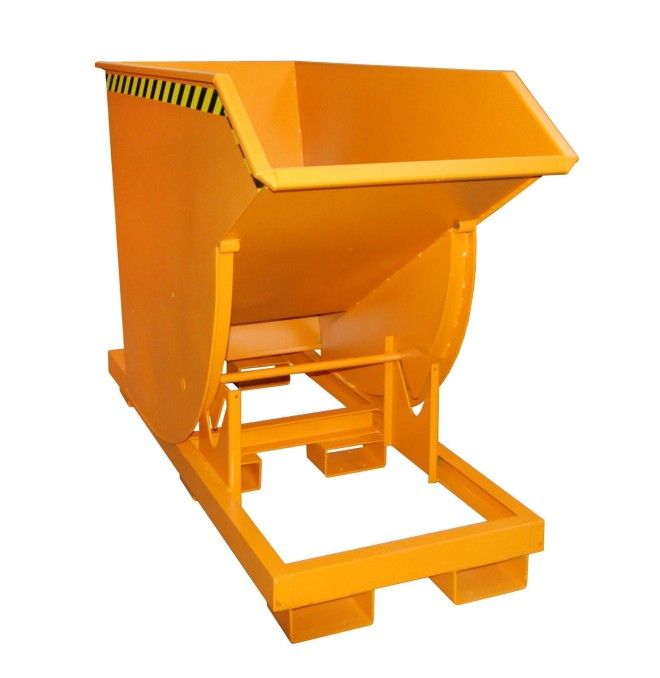 Bacs Basculants--Conteneur tilting, peint, jaune orange
