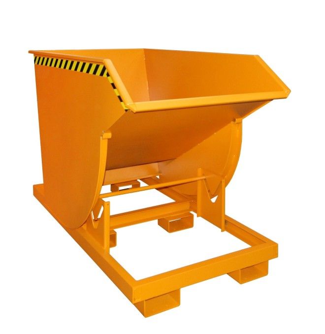 Kippbehälter--Container kippen, lackiert, orange gelb