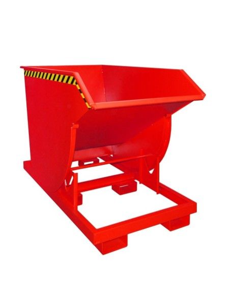 Contenedor basculante, pintado, Rojo fuego