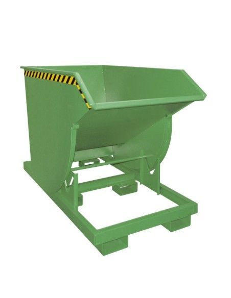 Tilting Container--Container tilting, painted, green silk