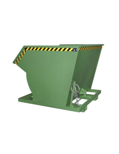 Tilting Container--Container tilting, painted, green silk