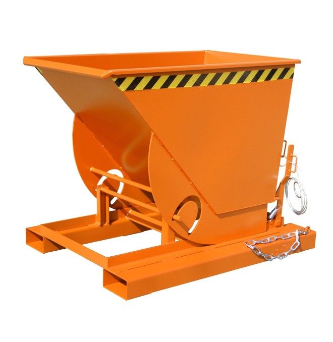 Bacs Basculants--Conteneur tilting, peint, jaune orange