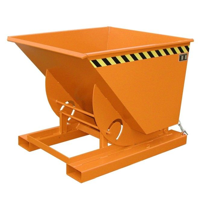 Contenitore Ribaltabile--Contenitore ribaltabile, dipinto, giallo arancio