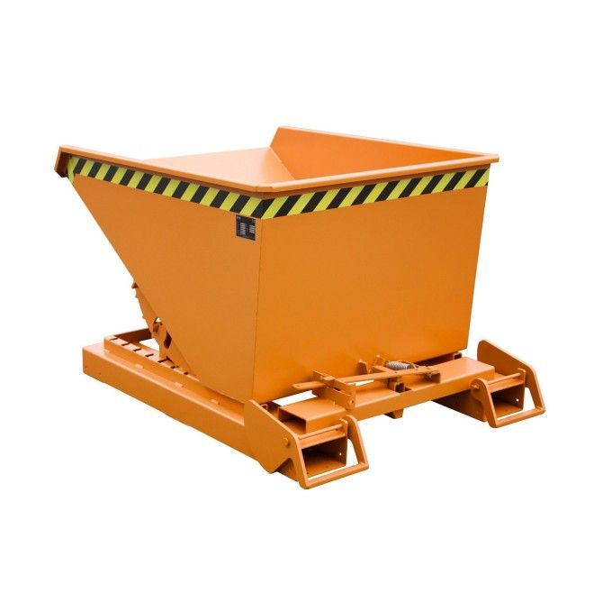 Contenitore Ribaltabile--Contenitore ribaltabile, dipinto, giallo arancio
