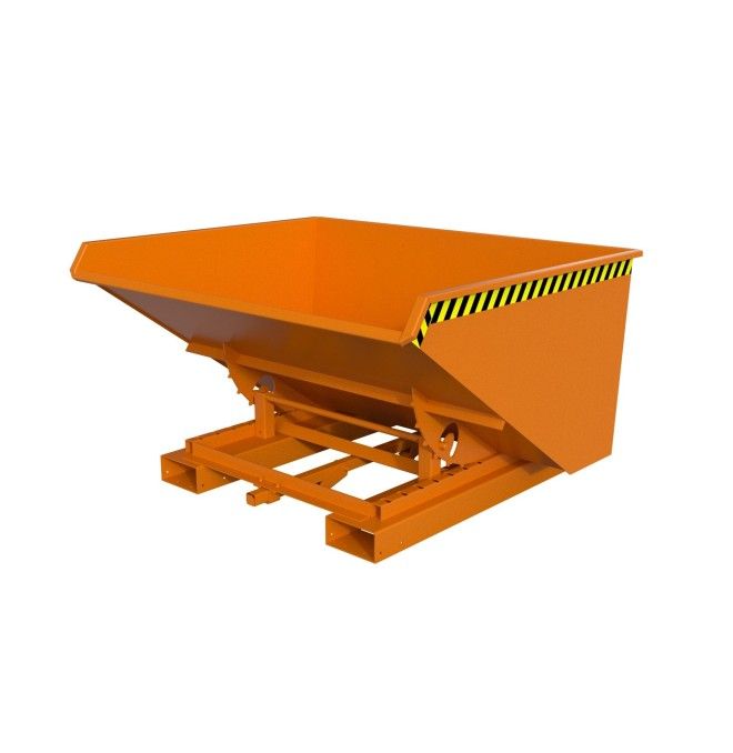 Recipiente Inclinável--Recipiente tilting, pintado, amarelo laranja