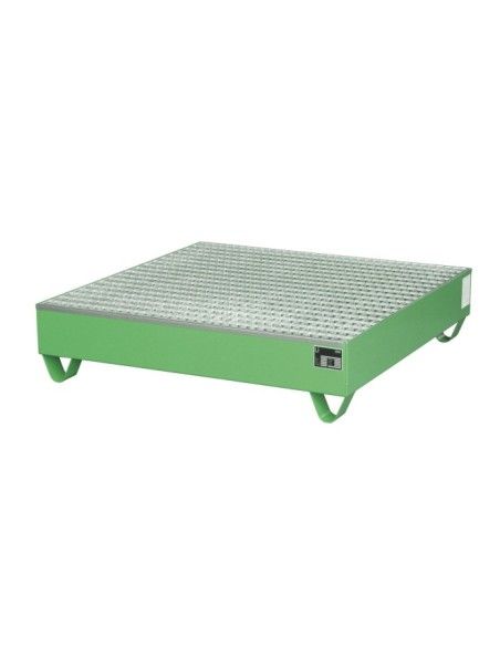 Cubetas de polietileno & metálicas--Bandeja colectora 2032, pintada, verde Reseda