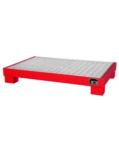 Cubetas de polietileno & metálicas--Bandeja colectora, pintada, rojo fuego